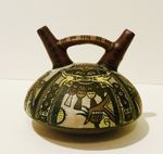 Peruvian Andean Style Double Spout Pottery Vessel – Moche / Nazca Inspired 