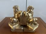 Gold Cherub Hollywood Regency Bookends Heavy Plaster Cherubs Angels