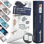 Homerella Bath Mat Non Slip 100 x 40 cm (Rectangular), Earthy Underwater Abc