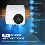 12V Electric RV Mounted Rooftop Air Conditioner For Truck Van -Quiet AC 13500BTU