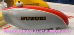 Suzuki RL 250 1974 Exacta Orange Sliver Steel Petrol Gas Fuel Tank + Cap/COMPATI