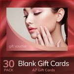 Gift Voucher Beauty Salon Blank Card Nails Manicure Makeup 30x - A7 Cards Only