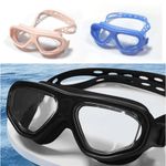 Adjustable Anti-Fog Swimming Goggles Glasses Earbuds Nose Clip Adult Kids UK