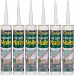 Everbuild Instant Nails High Strength Quick Grab Panel Adhesive White 290ml x 6