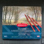 Derwent Drawing Pencils Set of 24 In Tin 5mm Round Premium Core Strength, Used