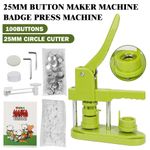 25/58mm Button Badge Maker DIY Pin Badge Making Punch Press Machine 100 Button