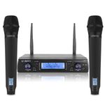Vonyx WM62 UHF Wireless Microphone System with 2 Handheld Mics 16 Channel