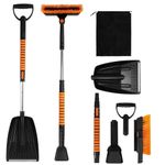 5-in 1 Ice Scraper and Extendable Snow Brush Detachable Snow Scraper Broom UK
