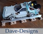Lego Delorean 77256 Display Stand Track + Wheels For Back To The Future III/3