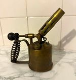 AB Vintage Collectable Brass Paraffin Blowtorch Coil Handle Genuine Trade Mark