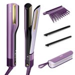Shark SilkiPro Straight Hair Straightener + Dryer, Plum | REFURB | HT401UK