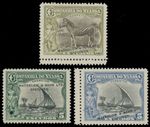 1921 NYASSA ZEBRA 30C AND 2 DHOW 5E, THREE WATERLOW & SONS ESSAYS SC.#120, 125