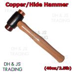 Copper / Hide Hammer Mallet Copper & Leather Hammer Thor 2.5lb 40oz