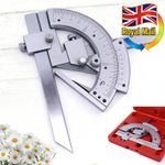 0-320° Universal Bevel Protractor Stainless Steel Angle Finder Ruler - Measuring