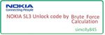 Nokia SL3 unlock code using Local Brute Force calculation sl3 15nck