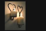 Black Hand Forged Iron Blacksmith Made Wall Mounted Candle holder Wall Sconce