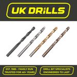 10x HSS,TITANIUM TIN DRILLS, GROUND,COBALT QUALITY JOBBER DRILL BITS LOW PRICES 