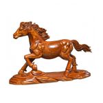 Carved Wooden Horse Decorative Wooden Horse Figurine Small for Collectors