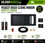 Peugeot Boxer Driver Side Sliding Window WITH FLY SCREEN And Fitting Kit