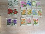 Kensitas silk embroidered flower cards