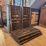 XL Vintage Wooden Printers Tray - Rustic Wooden Salvage - Wall Decor - £75 Each