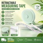 Retractable Tape Measure Soft Body Sewing Tailor Measuring Tape 1.5m - GREEN