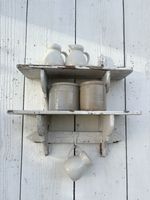 French Vintage Double Tiered Wall Shelf 