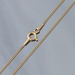 9CT YELLOW GOLD & SILVER CURB CHAIN / NECKLACE - 16" 18" 20" 22" 24"26"