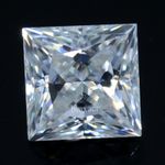 Natural D Color VVS1 Clarity Excellent 3x3 MM Princess Certified White Diamond