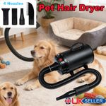 3800W High Velocity Dryer Pet Hair Dryer Grooming Hairdryer Fur Blower Blaster