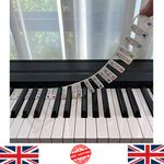 PIANO KEYBOARD NOTE LABELS REMOVABLE SILICONE PIANO STICKERS 61 KEYS REUSABLE