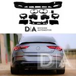 GLOSS BLACK REAR DIFFUSER BLACK TIPS CLA45 STYLE FIT FOR MERCEDES CLA C118 2019+