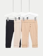 Marks & Spencer Baby Boys Cotton All Day Leggings in Neutral - M&S