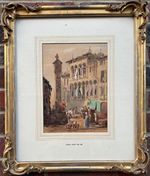 Samuel Prout (British 1783-1852): Market Day, watercolour, framed