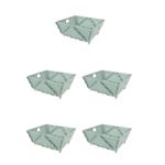 Set of 5 Green Plastic Collapsible Vegetable Washing Basket for Home Use