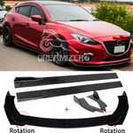 For Mazda 3 6 Estate Saloon Front Bumper Lip Splitter + Side Skirts + Rear Spats