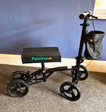Panlova 4 Wheel Rollator Walker, Seat, Handbrakes & Storage Bag, Black
