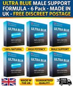 6x ULTRA BLUE MALE SUPPORT SUPPLEMENTS , 100% NATURAL , MADE IN UK , No 1 in UK