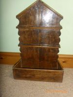 Rustic George 111 Country Pine Spoon Rack with Candle Box Possibly Welsh Antique