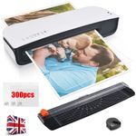 Laminator Machine Hot&Cold Mode A4 A5 A6 with 300 Pouches for Office School UK