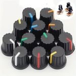 30 x Potentiometer knobs 15X17mm 6mm Potentiometer Plastic Knobs 5 colors 6 Each