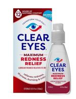 CLEAR EYES MAXIMUM REDNESS RELIEF EYE DROPS BURNING DRYNESS 15ml 0.5 fl.oz