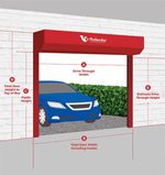Electric Aluminium Roller garage doors made to size from 7ft to 16ft