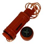 5 in 1 SURVIVAL COMPASS whistle MIRROR storage FLINT camping HIKING boat SCOUTS