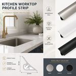 Kitchen Worktop Profile Strip Splashback Edging Trim PVC Seal 3m 23x23mm