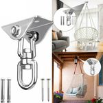 2x Ceiling Hook Swing Hanger Hook 360° Swivel Hanging Hammock Chair Hook Bracket