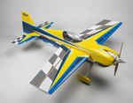Pilot RC EDGE-540. 39in Wingspan in Yellow-Blue-White. 3D Foamie.