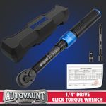 1/4 Inch Ratchet Torque Wrench Sq Drive Socket 2.3 - 27.1Nm 20-240 In.-Lb Case