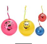 Inflatable Fruity Smelly Smiley Face Ball with Keychain Keyring