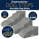 Dreamcatcher 2/3/4 Step Dog stairs for bed, High Density Foam Pet Steps Sofa